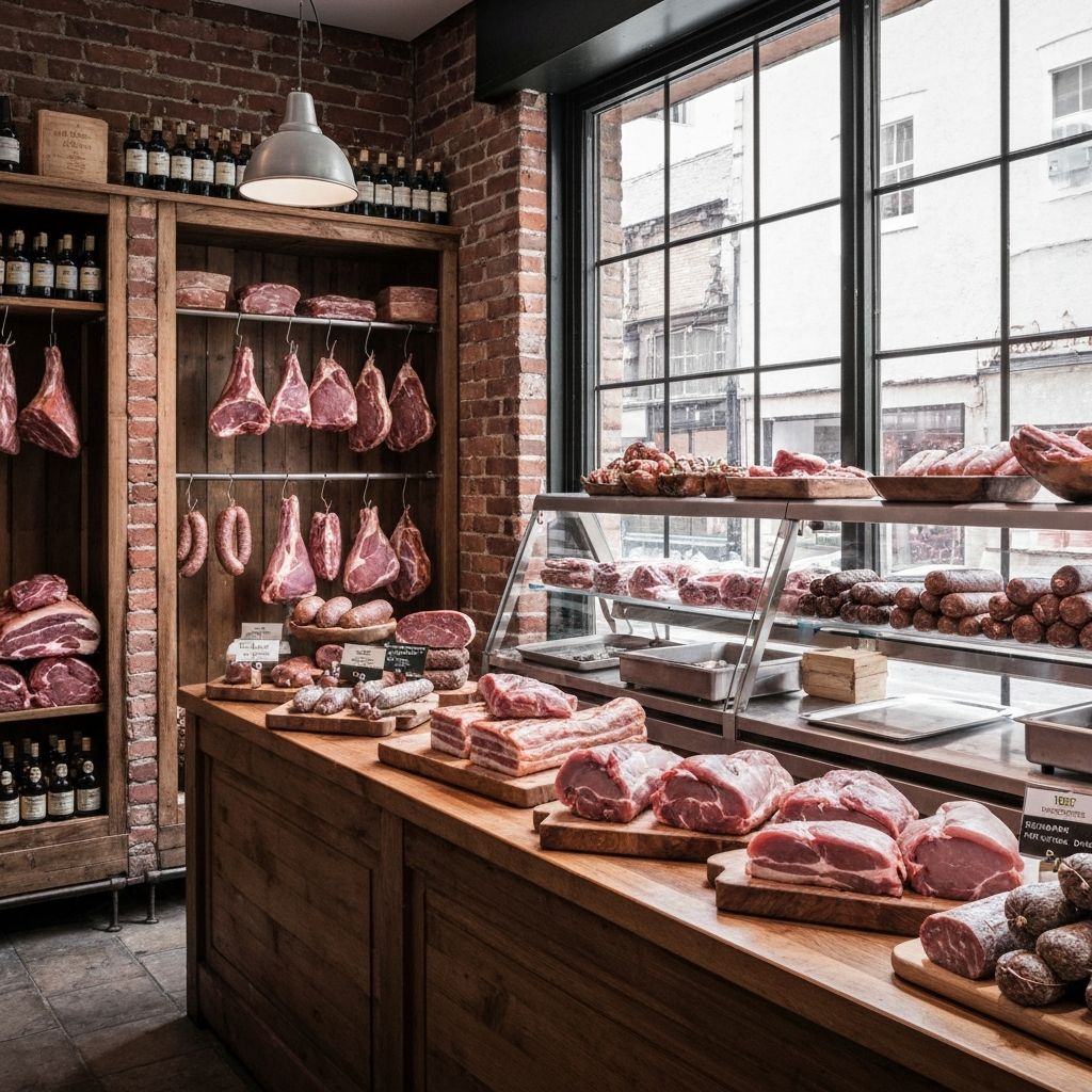 Pork products display